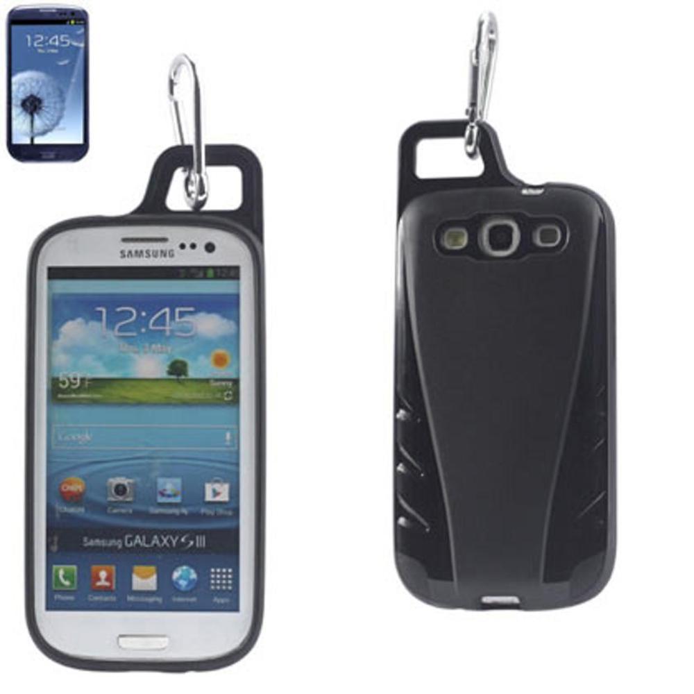 Reiko Samsung Galaxy S3 Dropproof Workout Hybrid Case With Hook In Black