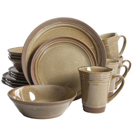 Gibson Elite Brynn 16 Piece Dinnerware Set In Amber
