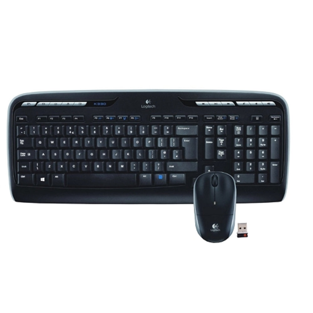 Logitech Mk320 Desktop Wireless Multimedia Keyboard & Optical Mousekit (black)
