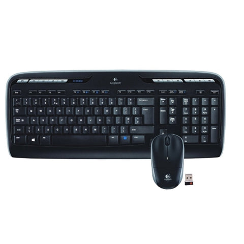 Logitech Mk320 Desktop Wireless Multimedia Keyboard & Optical Mousekit (black)