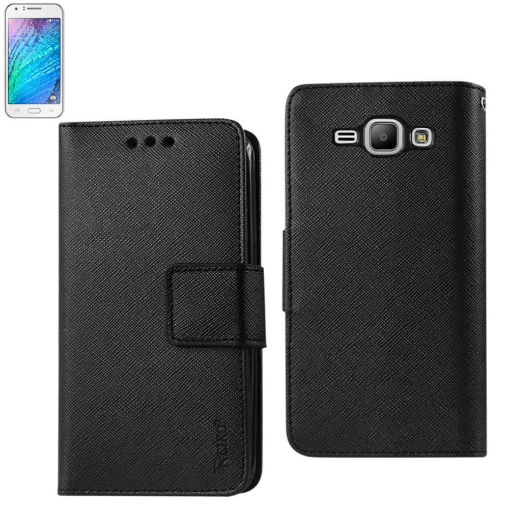 Reiko Samsung Galaxy J1 3-in-1 Wallet Case In Black
