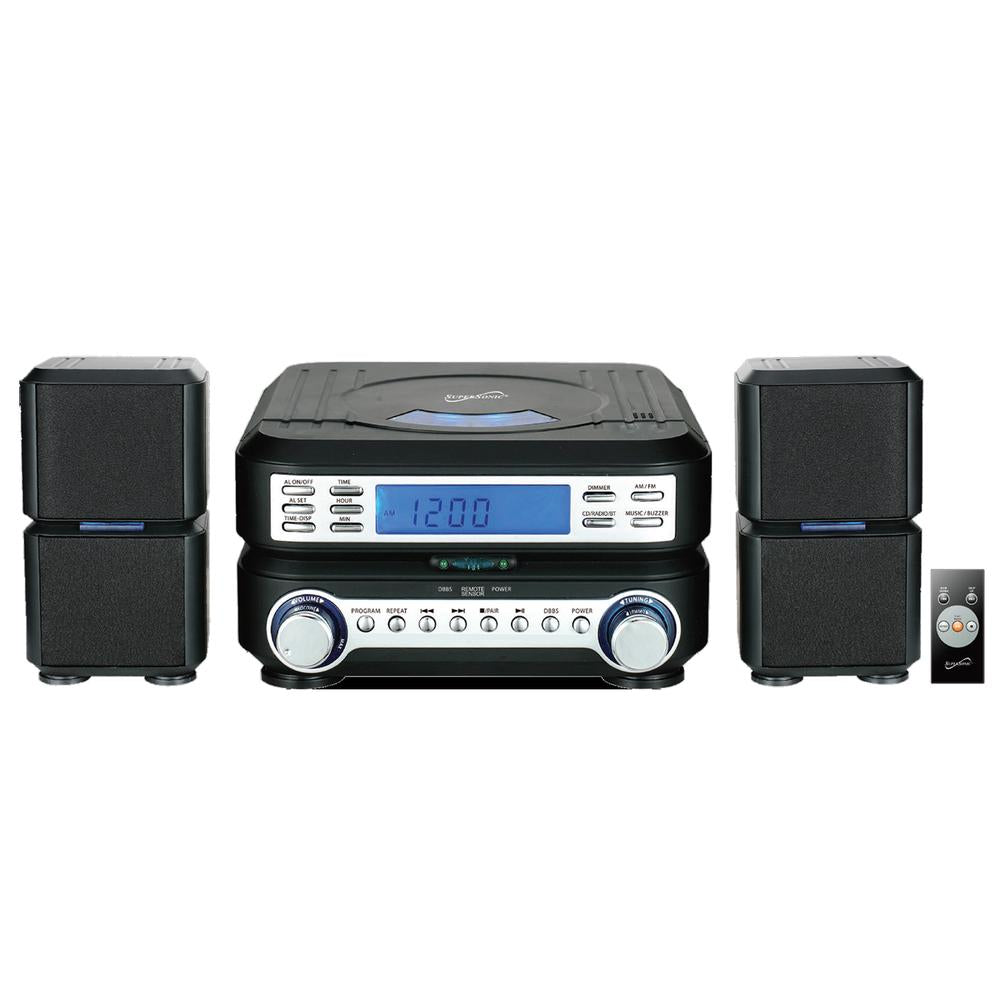Supersonic Portable Micro System With Bluetooth, Cd Player, Aux Input &amp; Am/fm Radio