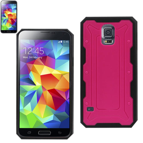 Reiko Samsung Galaxy S5 Dual Color Transformer Case In Hot Pink Black
