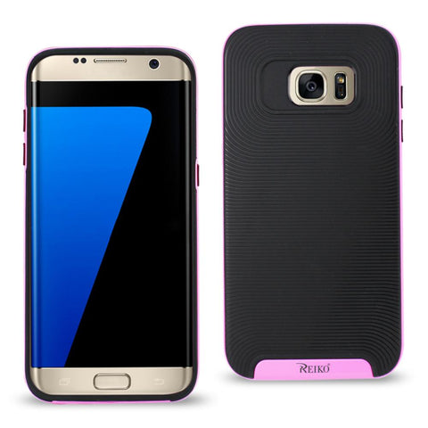 Reiko Samsung Galaxy S7 Slim Armor Case With Bumper Frames In Black Pink