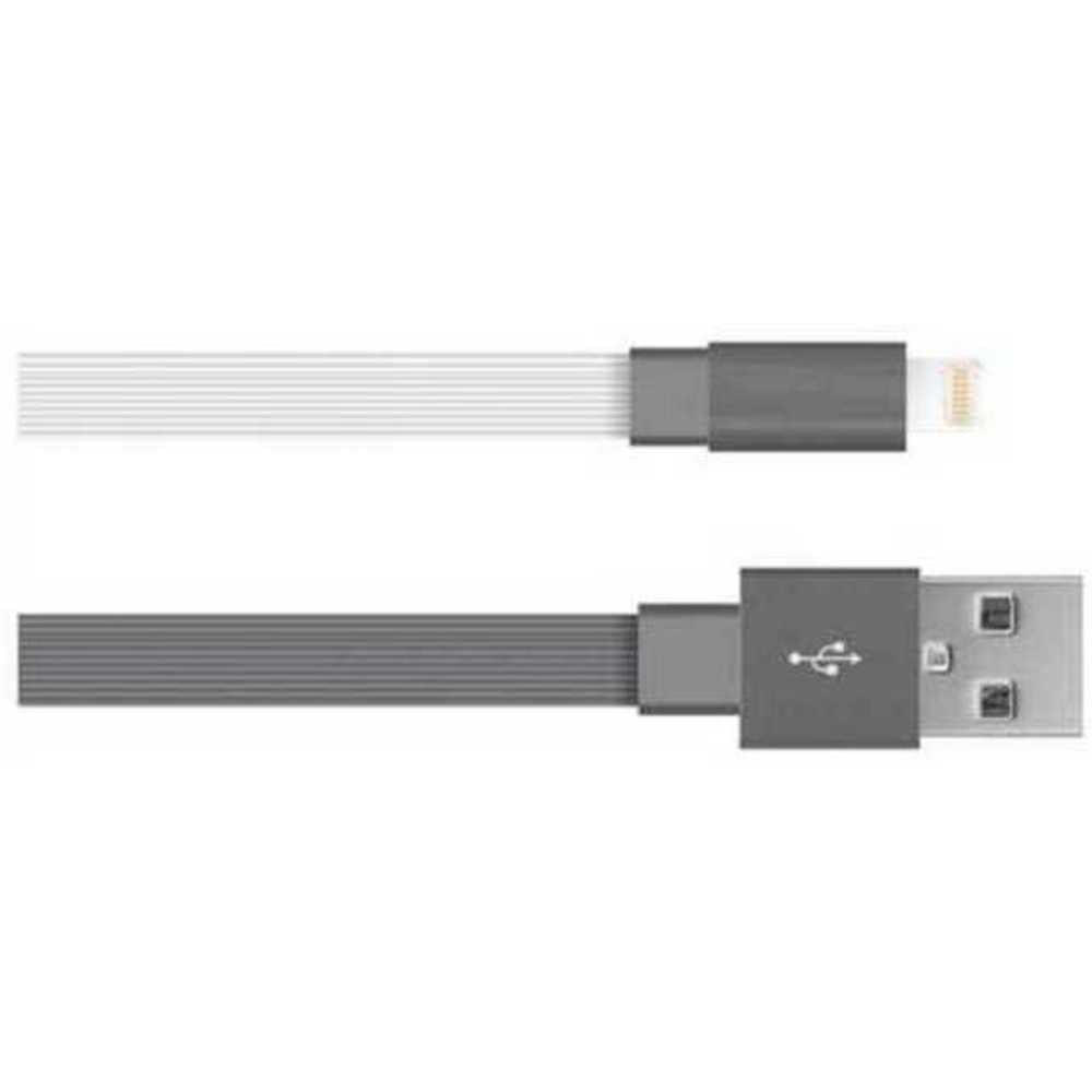 Just Wireless 705954051473 6 Feet 8-pin Lightning To Usb Charging Cable For Iphone - Gray/white