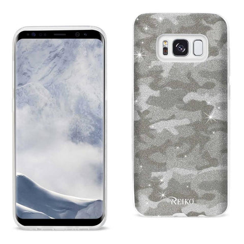 Reiko Samsung Galaxy S8/ Sm Shine Glitter Shimmer Camouflage Hybrid Case In Brown