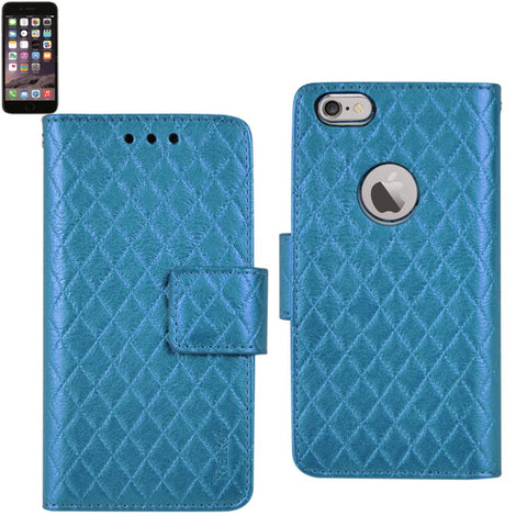 Reiko Iphone 6 Plus Rhombus Wallet Case In Blue