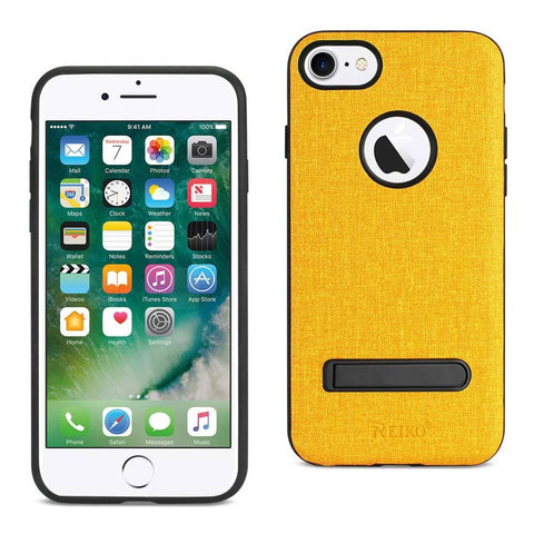 Reiko Iphone 7/ 8 Denim Texture Tpu Protector Cover In Yellow