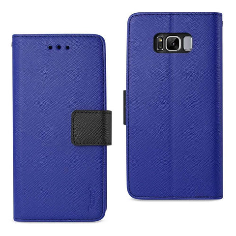 Reiko Samsung Galaxy S8 Edge/ S8 Plus 3-in-1 Wallet Case In Navy