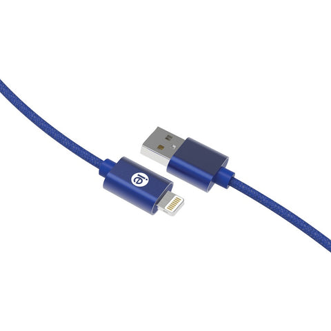 Iessentials Charge &amp;amp; Sync Braided Lightning To Usb Cable&#44; 6ft (blue) Ienbc6lbl