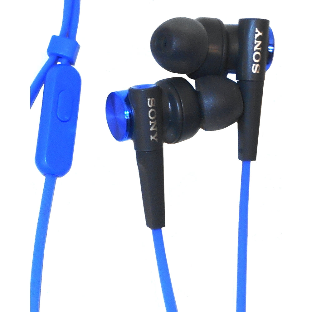Sony Mdr-xb50ap/l In-ear Extra Bass Earbud Headphones With Microphone - Blue