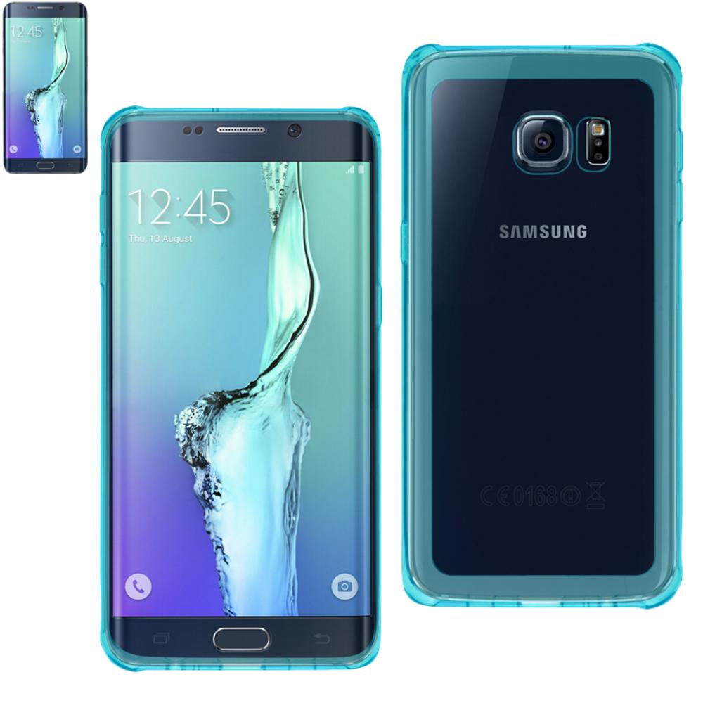 Reiko Samsung Galaxy S6 Edge Plus Clear Bumper Case With Air Cushion Protection In Clear Navy