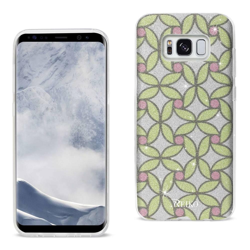 Reiko Samsung Galaxy S8/ Sm Shine Glitter Shimmer Flower Hybrid Case In Flower Gold