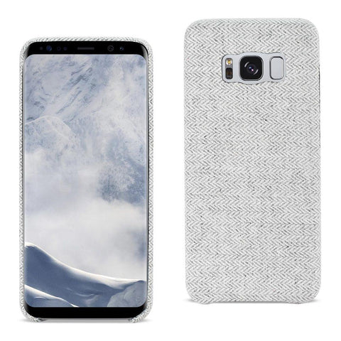 Reiko Samsung Galaxy S8 Herringbone Fabric In Light Gray