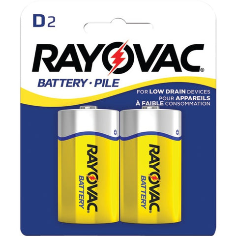 Rayovac 6d-2bf Heavy-duty Carded D Batteries, 2 Pk
