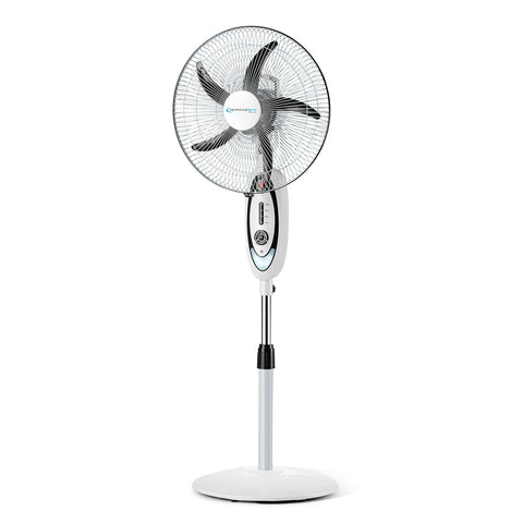 Tech Pro16 Inch Rechargeable Freestanding Fan With Led Night Light And Powerbank