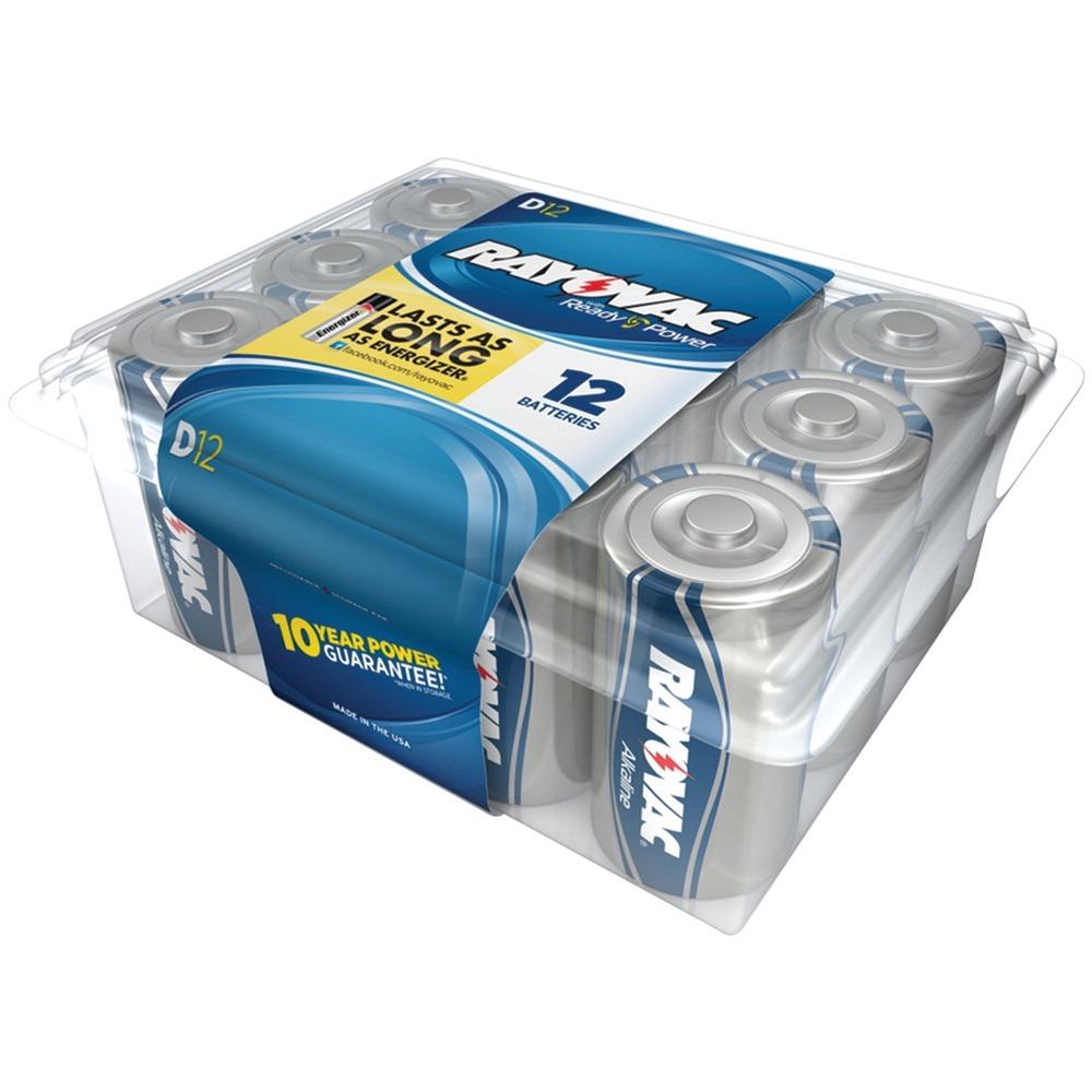 Rayovac Alkaline Batteries Reclosable Pro Pack (d&#44; 12 Pk) Rvc81312ppj
