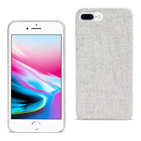 Reiko Iphone 8 Plus Herringbone Fabric In Light Gray