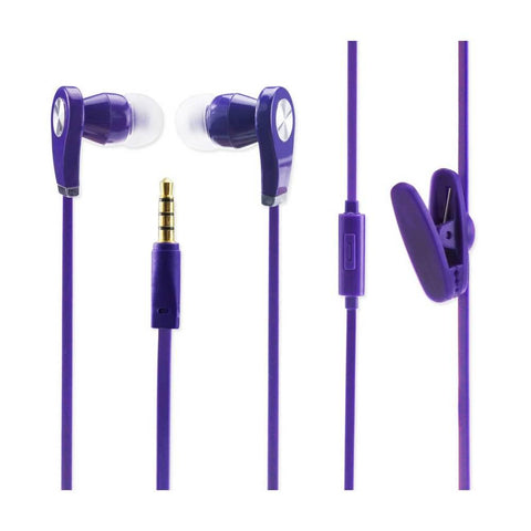 Reiko Shake Proof In Ear Headphones With Mic In Purple