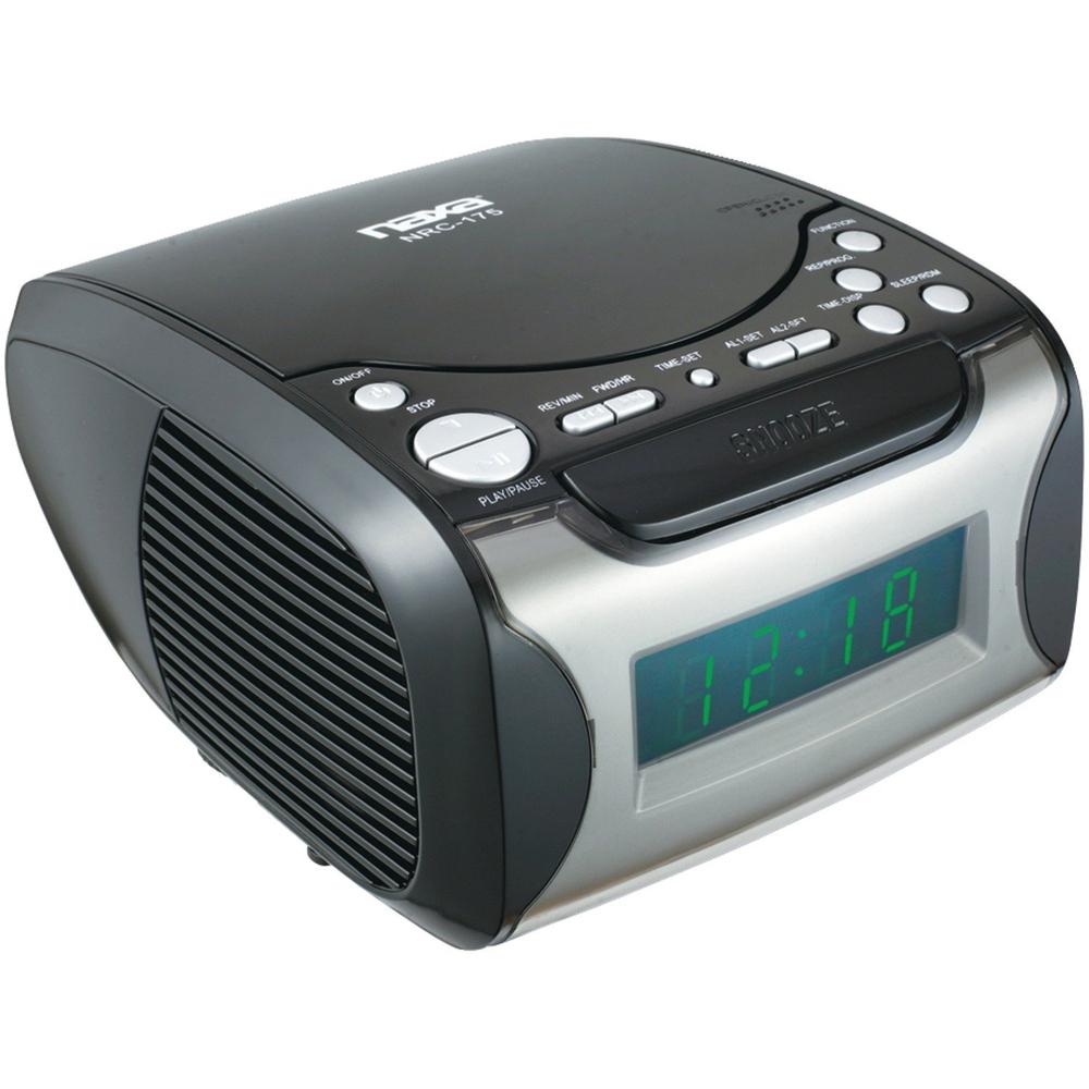 Naxa Digital Alarm Clock With Digital Tuning Am/fm Radio &amp; Cd Player