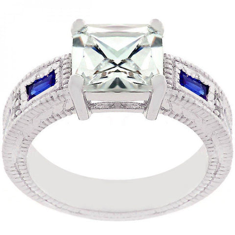 Prima Donna Sapphire Blue Cubic Zirconia Ring (size: 10) R07629r-c30-10