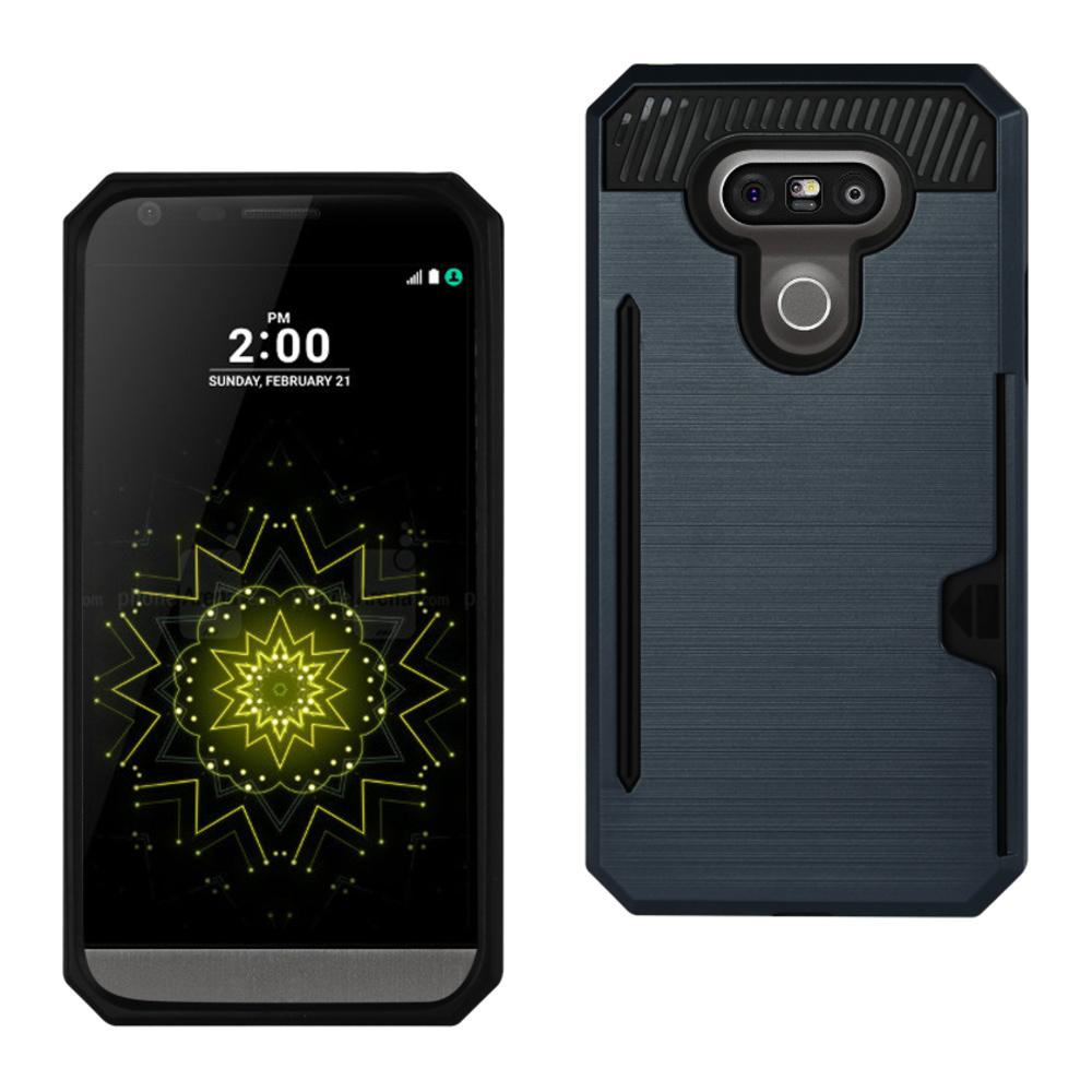 Reiko Lg G5 Slim Armor Hybrid Case With Card Holder In Navy