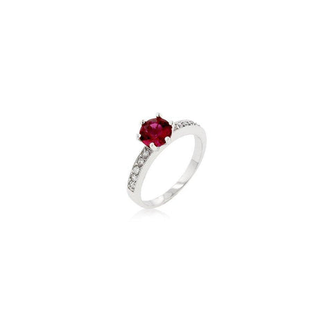 Petite Garnet Red Engagement Ring (size: 09) R07492r-c10-09