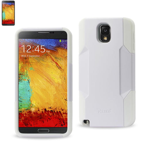 Reiko Samsung Galaxy Note 3 Hybrid Heavy Duty Case In White