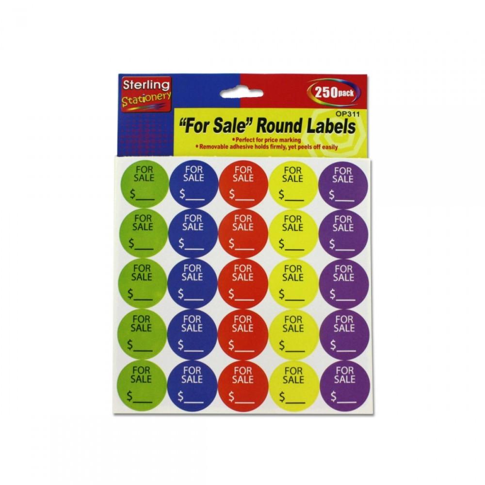 250 Pack &amp;quot;for Sale&amp;quot; Sticker Labels Op311