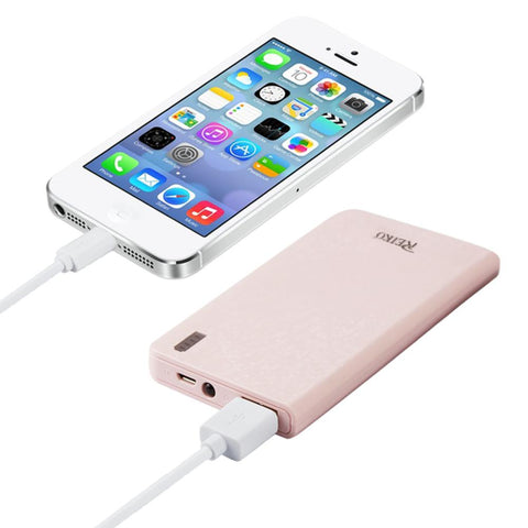 Reiko 5000mah Universal Power Bank With Led Light In Pink