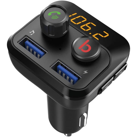 Bluetooth(R) FM Transmitter with Dual USB Ports and Knobs