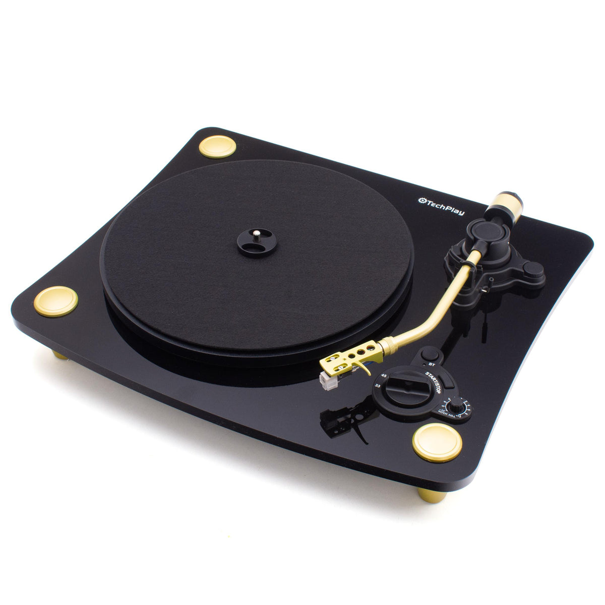 Techplay Ghost Black, 2 Speed Belt Driven Turntable With Bluetoo