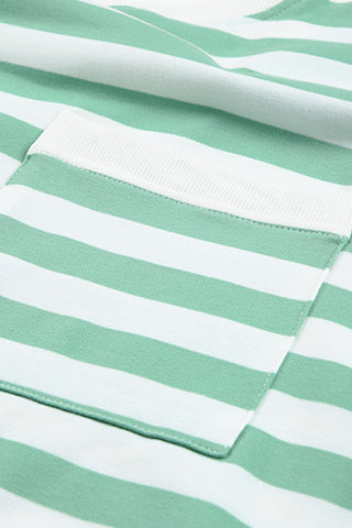 Striped Dropped Shoulder Longline Top