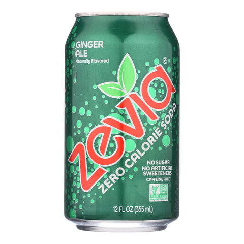 Zevia Soda - Zero Calorie - Ginger Ale - Can - 6/12 Oz - Case Of 4