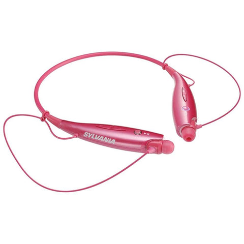 Sylvania Sbt129-c-pink Bluetooth Sports Headphones With Microphone (pink)