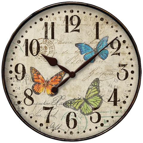 Westclox 12&amp;quot; Round Butterfly Wall Clock Nyl32897bf