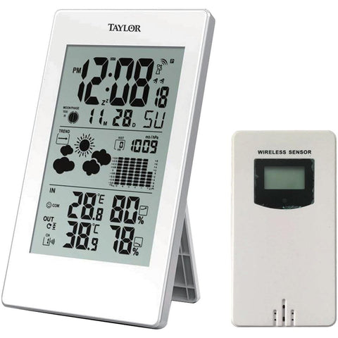 Taylor Digital Weather Forecaster With Barometer &amp;amp; Alarm Clock Tap1735