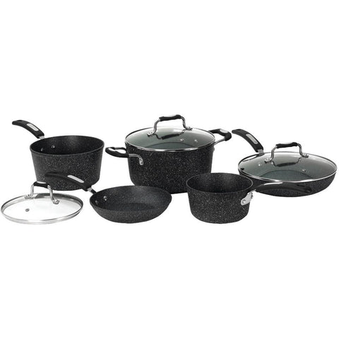 The Rock By Starfrit 030930-001-0000 The Rock By Starfrit 8-piece Cookware Set With Bakelite Handles