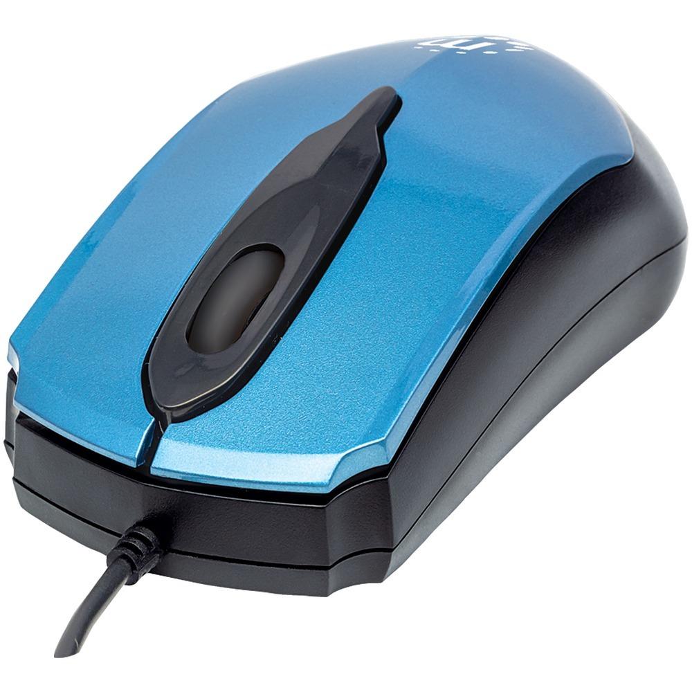 Manhattan Edge Optical Usb Mouse (blue And Black) Ici177801