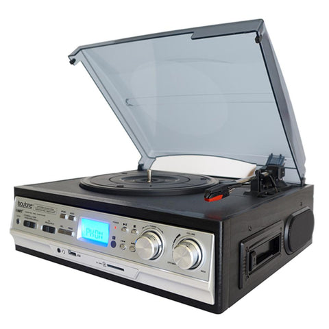 Boytone Bt-17djs-c 3-speed Turntable 2 Built In Speakers Digital Lcd Displa