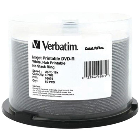 Verbatim 4.7gb Datalifeplus Dvd-rs&#44; 50-ct Spindle Vtm95079