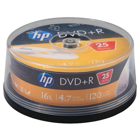 Hp 4.7gb 16x Dvd+rs (25-ct Cake Box Spindle) Hoodr16025cb