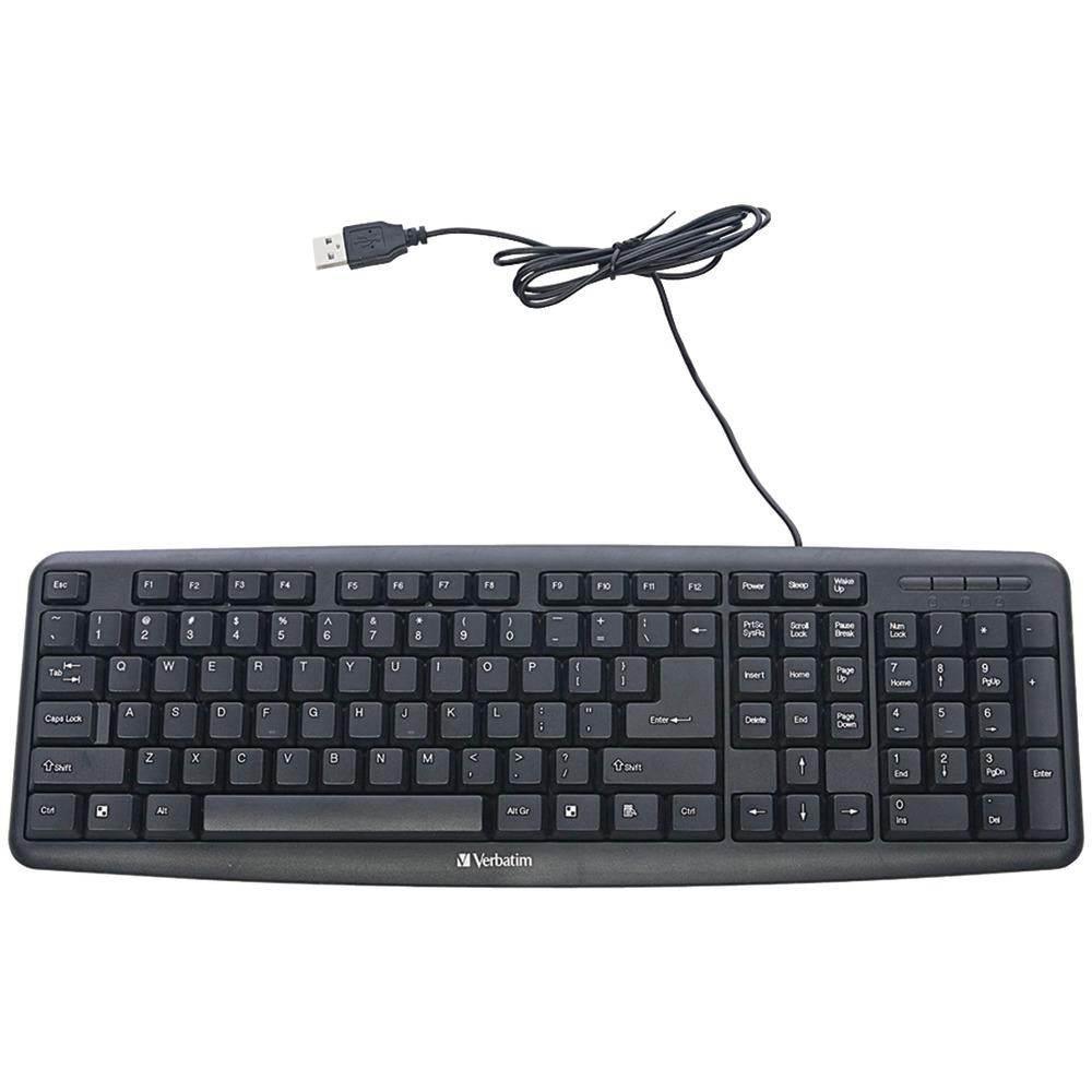 Verbatim 99201 Slimline Corded Usb Keyboard