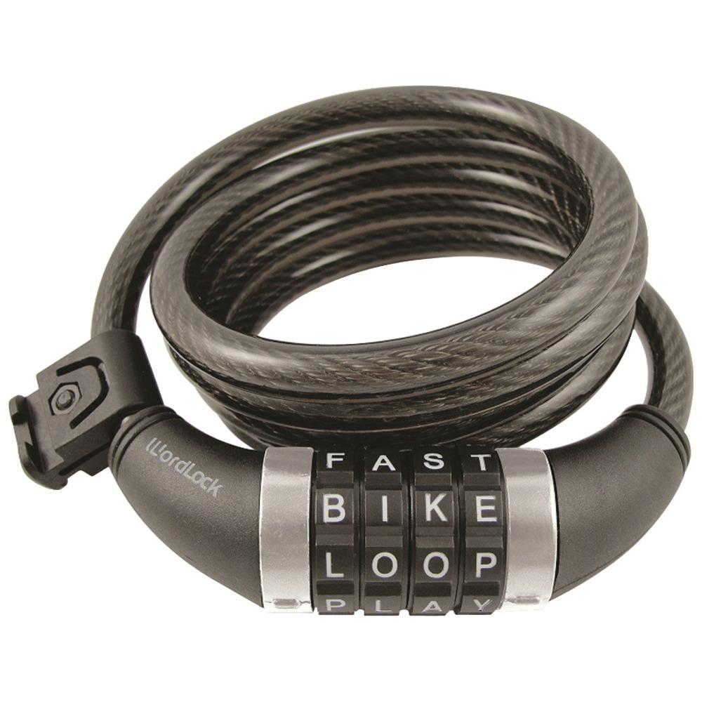 Wordlock Combination Resettable Cable Lock (black) Hbccl411bk