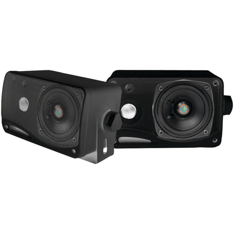 Pyle Pro Hydra Series 3.5&amp;quot; 200-watt 3-way Weatherproof Mini-box Speaker System (black) Pylplmr24b