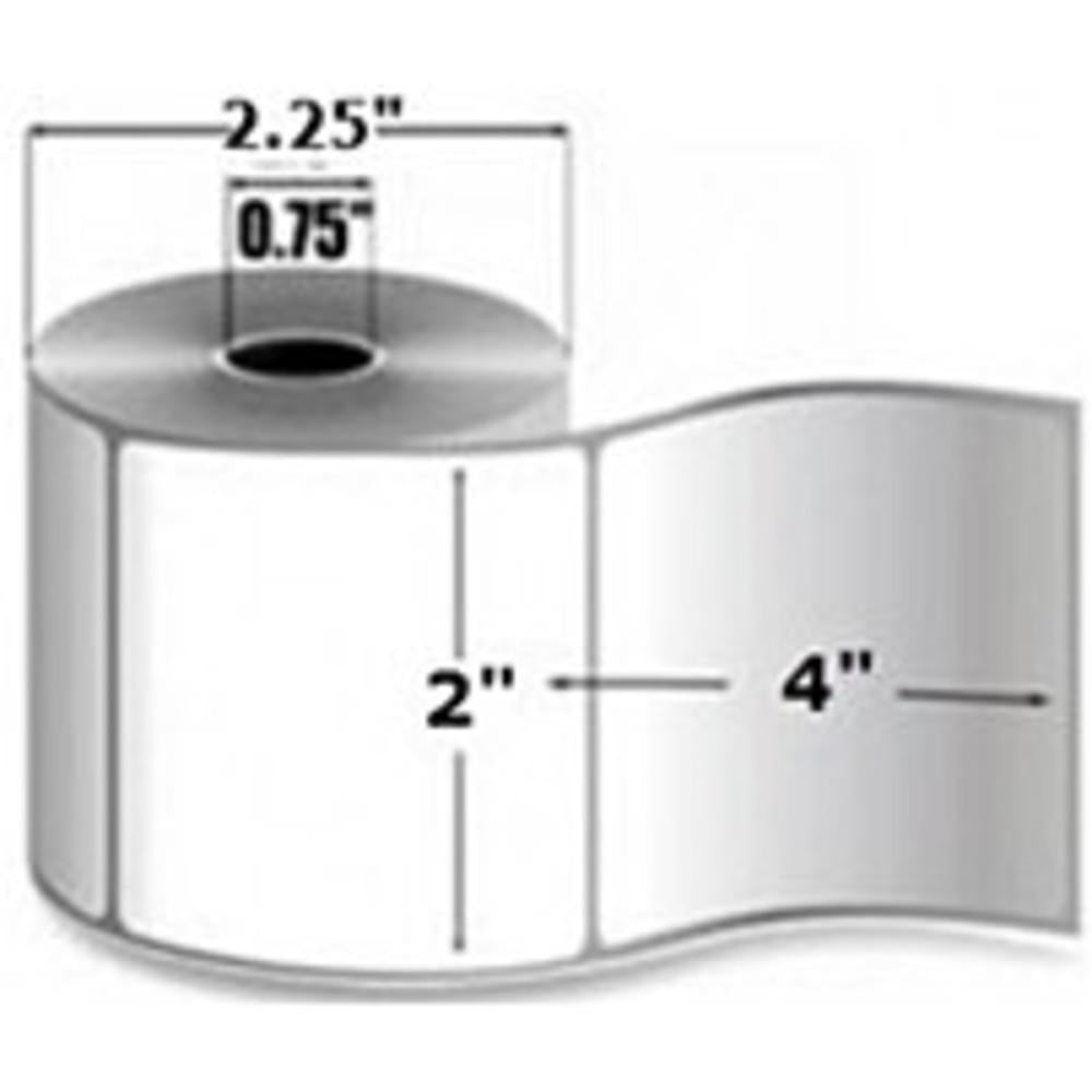Intermec Duratherm Ii Barcode Label - Permanent Adhesive - 2 Width X 4 Length - 2 1/4 Diameter - Rectangle - Direct Thermal - 126 / Roll - 32 / Carton