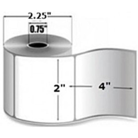 Intermec Duratherm Ii Barcode Label - Permanent Adhesive - 2 Width X 4 Length - 2 1/4 Diameter - Rectangle - Direct Thermal - 126 / Roll - 32 / Carton