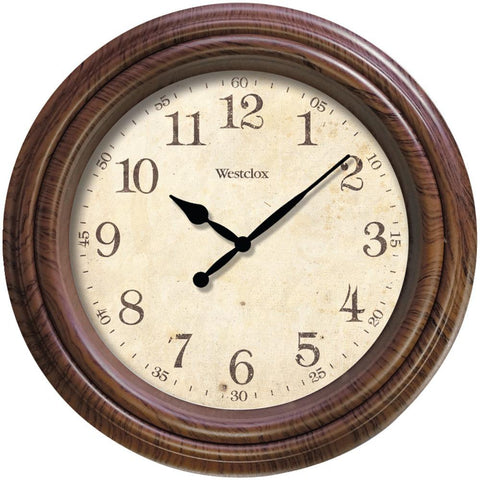 Westclox 10&amp;quot; Realistic Woodgrain Wall Clock Nyl33883p