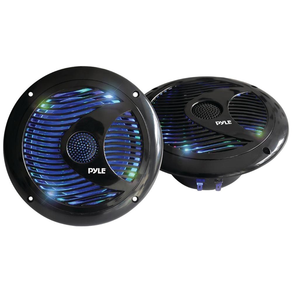 Pyle Pro Hydra Series 6.5&amp;quot; 150-watt Dual-cone Waterproof Marine-grade Speakers With Programmable Multicolor Led Lights (black) Pylplmr6leb