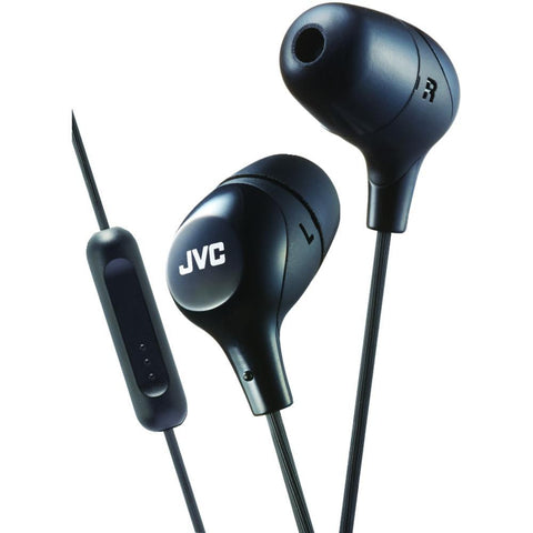 Jvc Marshmallow Inner-ear Headphones With Microphone (black) Jvchafx38mb